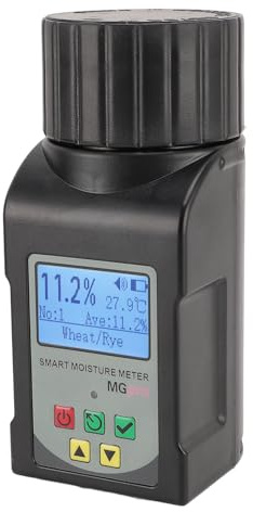 Tester di Umidità del Grano Portatile, Misuratore di Cereali Digitale a Tazza per 25 Tipi di Grano, Display LCD, Memoria 99 Gruppi Dati, Funzione Voce