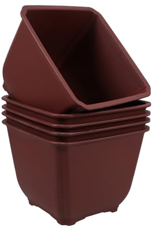 Toddmomy 5piezas Maceta Cuadrada de Plástico para Exterior Macetero Hidropónico para Plantas de Maceta de Barro para Orquídeas