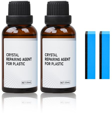 Generico Rinnova Plastiche Auto, 2025 Nuovo Protegge e Ravviva Plastica e Gomma Auto, Kit Pulizia Auto Trattamento Completo per Tutte Le Plastiche Esterne ed Interne Auto (2PCS)