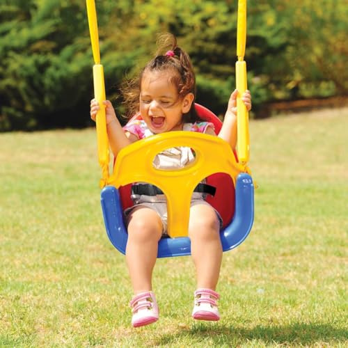 Genérico Columpio para niños 3 en 1 Polipropileno 29x40x39,5 cm,Juegos y Juguetes,Estructuras para Juegos al Aire Libre,Columpios y balancines,Amarillo,3.08 KG,94209