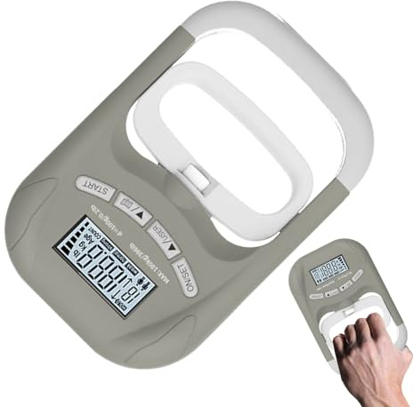 Dinamometro di Pugne - schermo digitale ricaricabile capacità 180kg preciso, attrezzatura di allenamento della mano per e miglioramento della presa | per recupero muscolare trainnem