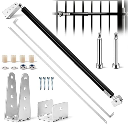 TB200 Heavy Duty Hydraulic Gate Closer, Rustproof & Weatherproof Automatic Gate Closer for Outdoor Fence Gates, Adjustable Closing Speed, Fits 40-64 Inch Wide, 50-145 lbs Vinyl, Metal, Wood Gates