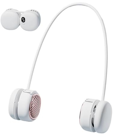Ventilador De Refrigeración Para El Cuello, Ventilador Portátil De 5 Velocidades, Función De Pantalla LED Flexible, Dispositivo Portátil Recargable, Solución De Manos Libres, Adecuado Para Viaje