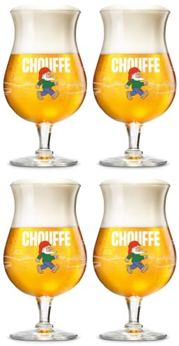 La Chouffe Lot de 4 verres à bière de 330 ml