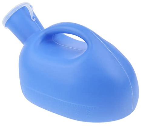 KiBcsLic 2 Piezas Botella de para Hombre Colector Urinario Portátil Sin Fugas Limpieza Práctica Medición Clara Adecuado para Pacientes Ancianos U, Azul