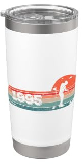Golfisti Compleanno nata nel 1995 Palla da golf Golf Bicchiere termico in acciaio inox doppia parete