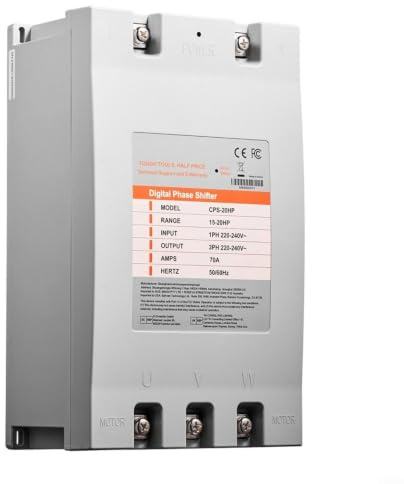 HOHOVYVY Trasformatore trifase monofase 20HP 70A, 220V monofase a 220V corrente di rotazione, per frequenza 50/60Hz per officina