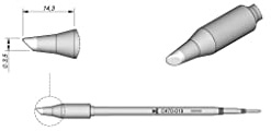 JBC Lötspitze Serie C470, Rundform, C470019/Ø 3,5 mm, abgeschrägt C470019 (Lötkartusche Lötpatrone Loetspitze Loetkartusche Loetpatrone C470-4700 470 T470)