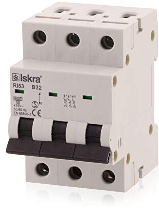 Sicherungsautomat Leitungsschutzschalter MCB Eco-Line, 32A, Typ B, 3-polig, 400V, bietet effektiven Schutz, 1 Stück