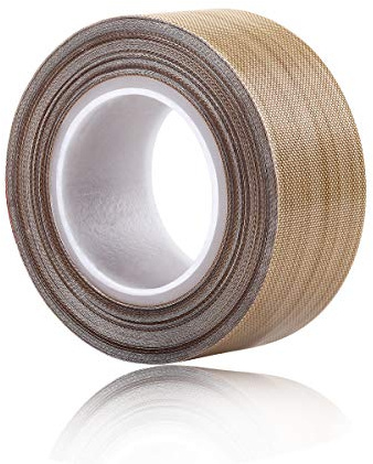SENCOL 100% Qualitätssicherung; PTFE-beschichtetes Fiberglas-Teflon-Band, hochtemperaturbeständig; Trocknungsförderband; Schweißdichtband; -196°C bis +300°C (25mm x 12m x 0.18mm, Braun 1)