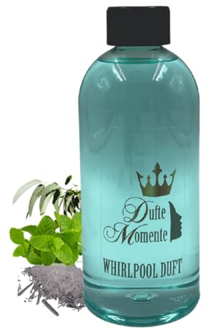 Dufte Momente | Whirlpool Duft 500ml | Eisminze (Eukalyptus, Menthol, Minze) | mit naturreinen und natürlichen ätherischen Ölen | kein Schaum | vegan und ohne Tierversuche