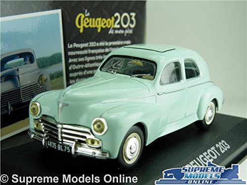 Peugeot 203 Modellauto 1:43 IXO Atlas Green Limousine Französisch K8