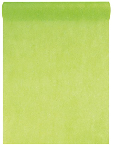 Tessuto non tessuto 30 cm (25 m di lunghezza), runner decorativo in tessuto non tessuto, decorazione per festa di nozze verde chiaro