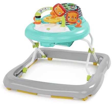 Bright Starts Zig Zag Zebra, Lauflernhilfe mit abnehmbarer Spielstation, höhenverstellbar, leicht faltbarer Rahmen zur Aufbewahrung, einfach zu reinigen, ab 6 Monaten