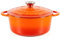 Lätt Home Cocotte Hierro Fundido Esmaltado Naranja. Cocotte Redonda 22x10,5 CM - 3,35 L. Olla Elegante, Resistente, Especial para Inducción y Apta para todos tipo de Cocina