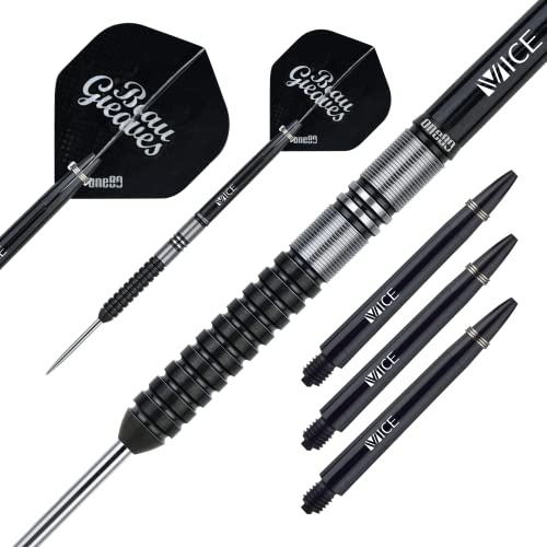 ONE80 Steel Dart Beau Greaves Beau n Arrow VHD Black Edition 90% Tungsten Steeltip Dart Steeldart (21 Gramm)