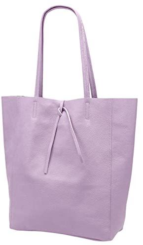 SH Leder ® Kora G266 - Shopper da donna in vera pelle bovina con tasca interna, in diversi colori, 37 x 29 cm