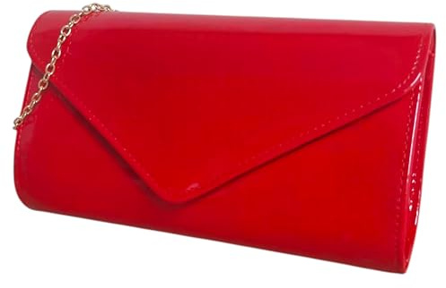 fi9 Handtasche aus Lackleder, für Braut, Hochzeit, Abendveranstaltung, Party, Clutch, Schultertasche, medium