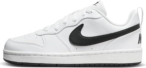 NIKE Court Borough Low RECRAFT (GS), Sneaker, White Black, 38.5 EU