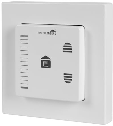 Schellenberg 17140 Roller Shutter Switch with Touch Control of Electric Roller Shutter or Roman Blind Motors, Blind Switch with Integrated Time Control and Various Functions