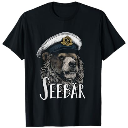 Seebär Segelboot Kapitän Segelkapitän Seefahrer Segler T-Shirt