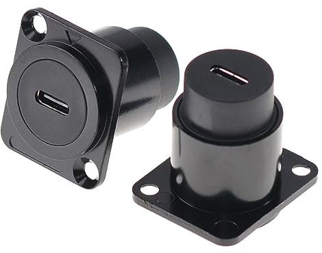 HangTon Wasserdichter USB-C-Kupplungsanschluss, D-Typ-Inline-Kabel, Chassis-Panel-Buchse auf Buchse, Verlängerung, IP65 Schottkopf-Pass-Through