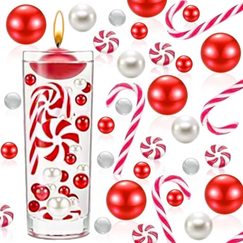6054 Stück Weihnachtsdeko Wasserperlen Set, Wasserperlen für Pflanzen in Vase, Wasserperlen Ungiftig, Weihnachten Deko Wasserperlen Durchsichtig Dekoartikel Wasserperlen für Weinachtsdekorationen