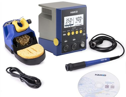 HAKKO FX-972 Next Generation 200W Dual Port Thermally Controlled Soldering Station - IoT Connectivity - Compact Design - UK Plug