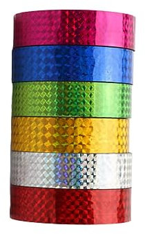 HAPINARY 6 Rollen Bastelband Klebeband farbig Golddekor Wundband Geschenkverpackungsband