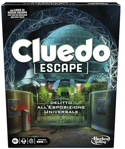 Hasbro Gaming Cluedo Escape - Universeller Ausstellungsdelikt, Brettspiel für Kinder und Mädchen ab 10 Jahren, Strategiespiel in Escape Room Version für 1-6 Spieler