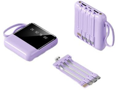Batterie Externe Grande capacité 20000mAh 5V 2A avec Affichage LED Power Bank Mini Batterie Portable compacte, 4 Sorties et 3 entrées, Compatible avec téléphones Mobiles et tablettes