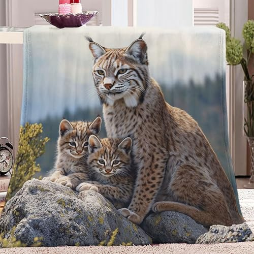 Personalisierte Decke Braunes Schwarz Kuscheldecke Decke mit Aufdruck Fotografie Tiere Katzen 150 x 200 cm Decke geeignet für Bett Sofa und Stuhl Decke aus Flanell für alle Jahreszeiten