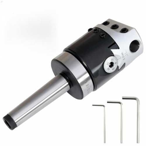 Homgoday Cabezal de mandrinar de 50 mm con vástago de mandrinar MT2 para torno, fresadoras, hardware
