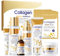 Coffrets de Soins pour la Peau, Collagène Coffret Soin Visage Femme, Coffret Soin Inclure Nettoyant Visage, Toner Visage, Crème Visage, Collagene Masque, Serum Visage, Creme Yeux, 11 Pièces