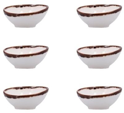 Bidasoa Set de 6 boles Orion Hydrozero de porcelana 9,5 cm | Blanco, Porcelana, forma redonda, acabado brillo, 9,5 cm, 6 piezas, apto para microondas