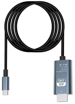 FCJPYRAPS Cavo di conversione Video HD 4K 30/60Hz da Tipo C a HDMI, Stesso Schermo, Cavo TV for Computer, Schermo da 2 Metri, Cavo di proiezione, Linea di conversione del Display(4K 30Hz Gray 2m)