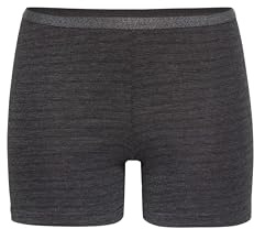 con-ta Thermo Longpant, Bequeme Winter Unterhose mit langem Bein aus natürlicher Baumwolle und Polyester, warme und weiche Thermounterwäsche, Damenbekleidung in Farbe schwarz Geringelt, Größe 44