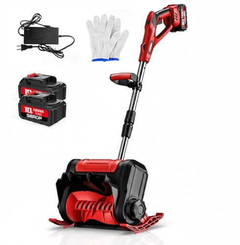 LADECNERHT Souffleuse à Neige sans Fil, Pelle à Neige sans Balais Compatible avec Une Batterie 21 V, Largeur De Travail De 30 Cm, Profondeur De Travail De 18 Cm, Portée De 8 M (2 Batteries)