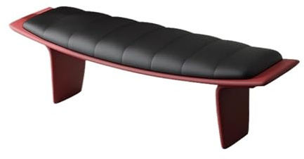 zhanggqOU Bettbank Metall-Wohnzimmer-Schuhwechselhocker, Schlafzimmer-Leder-Polsterhocker am Bettende(Groß)