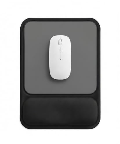 Giecy Tapis de Souris Ergonomique avec Repose-Poignet Creusé, Gel, Design Anti-Pression, Base Antidérapante, Confort Amélioré Bureau & Gaming(Noir)