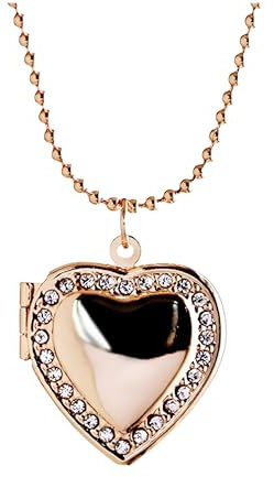 Collar de medallón de corazón de Plata de Ley 925 para Mujer, Colgantes de Fotos en Forma de corazón, Colgante de medallón, Collar de medallón de Fotos, Collar de medallón de corazón