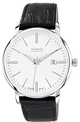 Dugena Herren-Armbanduhr Festa - Traditional Classic Analog Quarz Leder 7000166