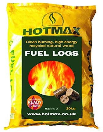 Hotmax 10HOTM Recycled Natural Wood Fuel Logs,20 kg