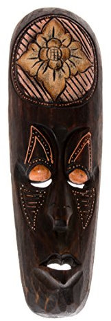 40cm Holzmaske Wandbehang Wandmaske Holz Maske Afrika Style Fair Trade HM4000016