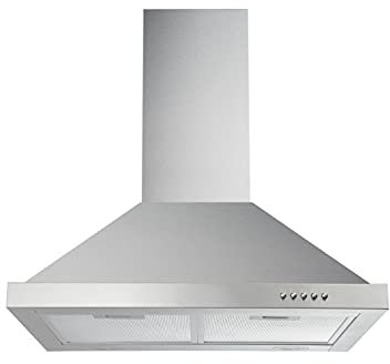 Respekta Cappa aspirante/cappa 60 cm/struttura in acciaio inox/funzione di espulsione e ricircolo dell'aria / CH44078-60IX-A/A / 58 – 71 dB