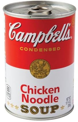 Campbells Chicken Noodle Soup Can Diversion Safe - Hidden Safe for Money Stash - Secret Compartment, Hidden Storage, Fun Gag Gift and Cool Money Container