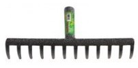Garden Rake Head SupaGarden Garden Rake Head Carbon Steel 12 Tooth by SupaGarden