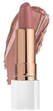 FLOWER BEAUTY By Drew Barrymore Petal Pout Lipstick - Nourishing & Highly Pigmented Lip Color with Antioxidants, Matte Finish - Spiced Petal