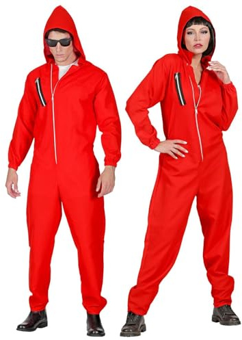 W WIDMANN MILANO Party Fashion - Costume Takers, tuta con cappuccio, rapinatore, costumi in maschera