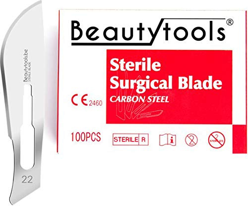 Beautytools Bistouri Couteau/Nr 22 couteaux (100 pièces) - (BP-0706)